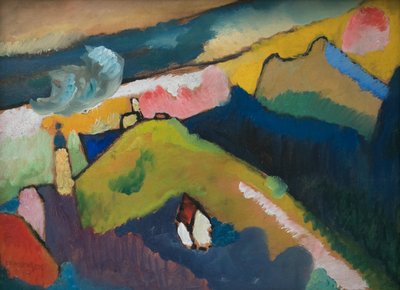 Murnau – Berglandschap met kerk door Wassily Kandinsky