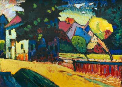 Murnau – Landschap met groen huis door Wassily Kandinsky