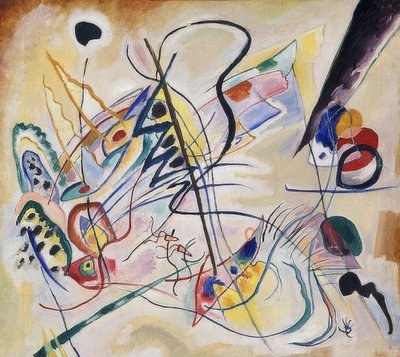 Muzikale ouverture, paarse wig door Wassily Kandinsky