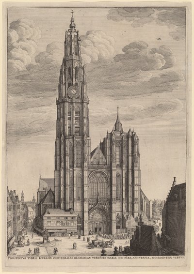 Kathedraal van Antwerpen door Wenceslaus Hollar