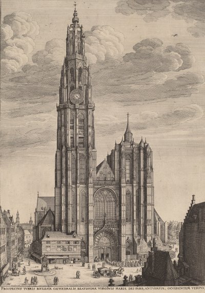 Kathedraal van Antwerpen, 1649 door Wenceslaus Hollar