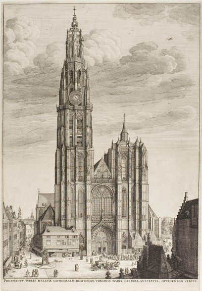 Kathedraal van Antwerpen door Wenceslaus Hollar