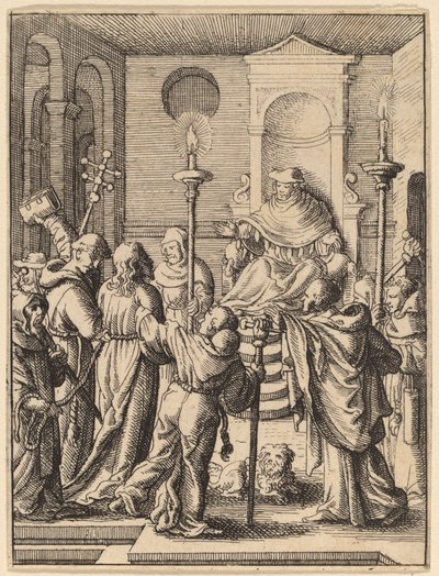 Jezus voor Annas door Wenceslaus Hollar