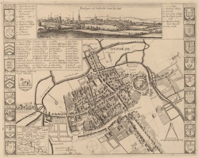 Uitzicht op Oxford door Wenceslaus Hollar