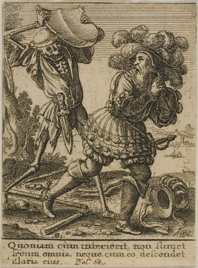 De Graaf en de Dood door Wenceslaus Hollar