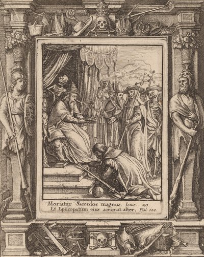 De paus, 1651 door Wenceslaus Hollar