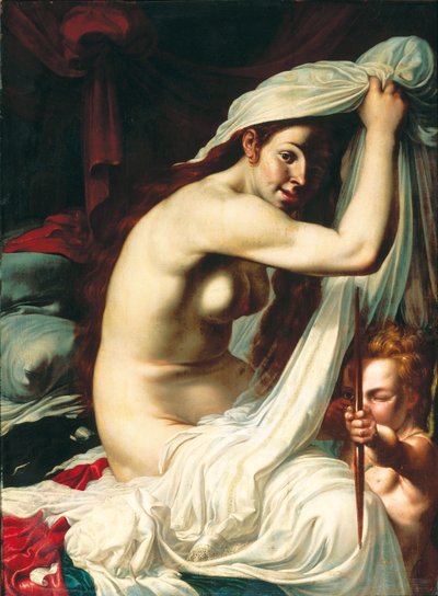 Venus en Cupido door Werner Jacobsz van den Valckert