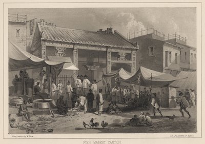 Vismarkt Canton, 1855 door Wilhelm Joseph Heine