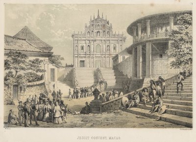 Jezuïetenklooster, Macao, 1855 door Wilhelm Joseph Heine