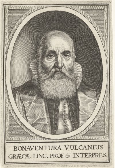 Portret van Bonaventura Vulcanius door Willem Isaacsz. van Swanenburg