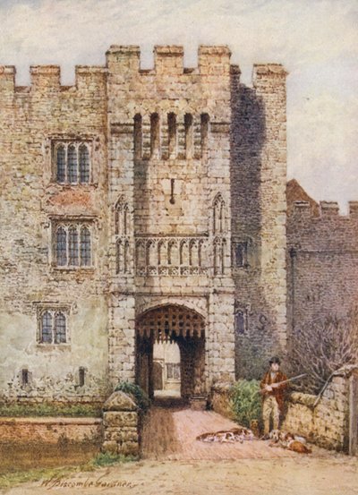 Ingang van Hever Castle door William Biscombe Gardner