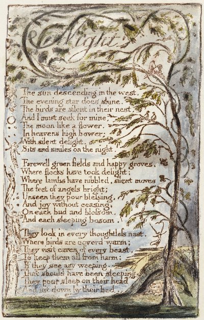 Nacht, 1789 door William Blake