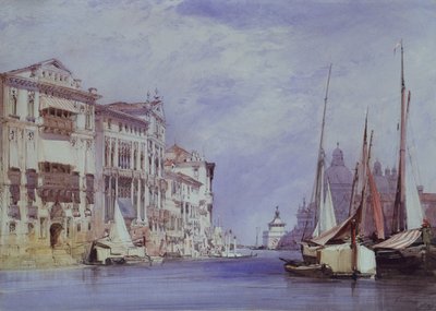 Het Canal Grande, Venetië door William Callow