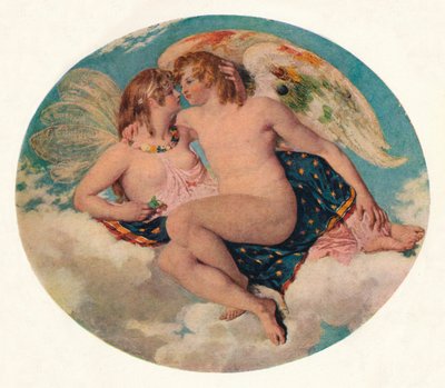 Cupido en Psyche, 19e eeuw door William Etty