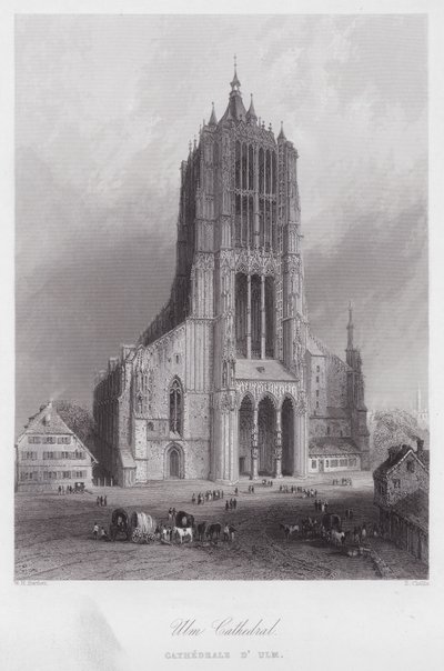 Kathedraal van Ulm door William H. Bartlett