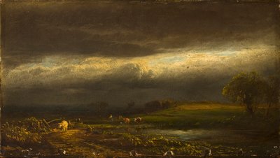 Naderende storm, Lake Cayuga (N.Y.) door William Hart