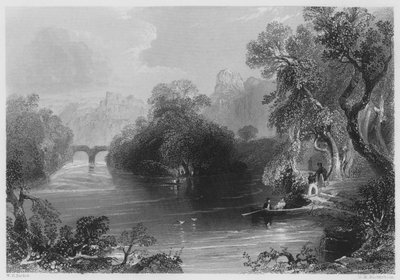 Old Weir Bridge, Killarney door William Henry (after) Bartlett