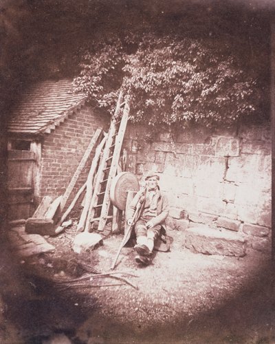 Man met een kruk, 1844 door William Henry Fox Talbot