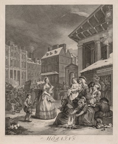 De Vier Tijdstippen van de Dag, 1738 door William Hogarth