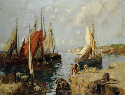 Mosselboten, Honfleur door William Lee Hankey