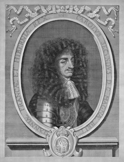 Portret van Charles II, ca. 1660-1685, 1928 door William Sherwin