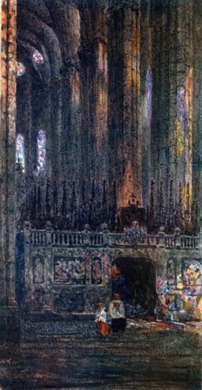 Barcelona, in de kathedraal door William Wiehe Collins