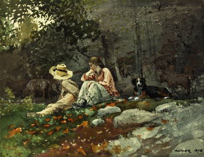 Kudde Schapen, Houghton Farm, 1878 door Winslow Homer