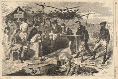 Thanksgiving in Kamp, uit Harper door Winslow Homer