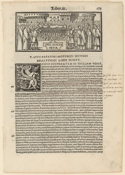 Pagina uit Livius Historiabum Libri, 1520 door Zoan Andrea