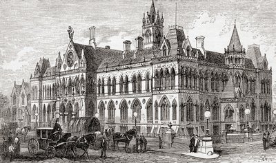 De Manchester Assize Courts, Manchester, Engeland door . .