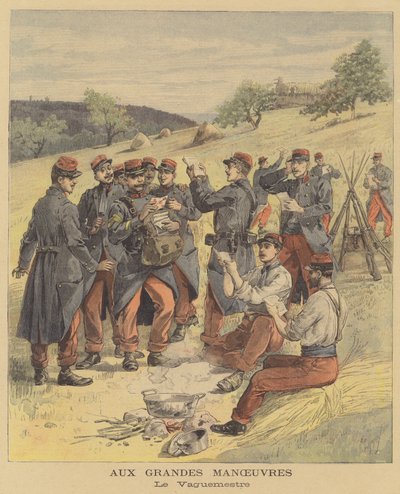 Franse militaire manoeuvres door after Henri Meyer