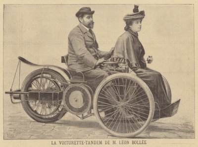 Leon Bollee tandem voiturette door after Henri Meyer