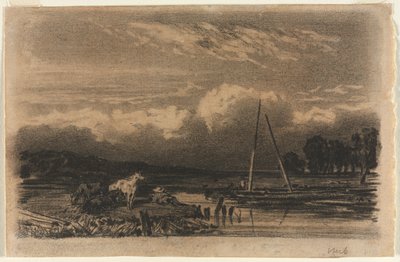 Engels uitzicht, naar Jules Dupré door after Jules Dupré