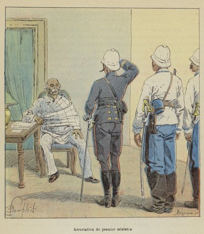 Arrestatie van de eerste minister door after Louis Charles Bombled