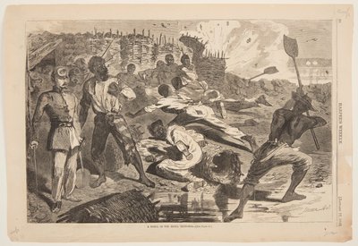 Een granaat in de loopgraven van de rebellen door after Winslow Homer