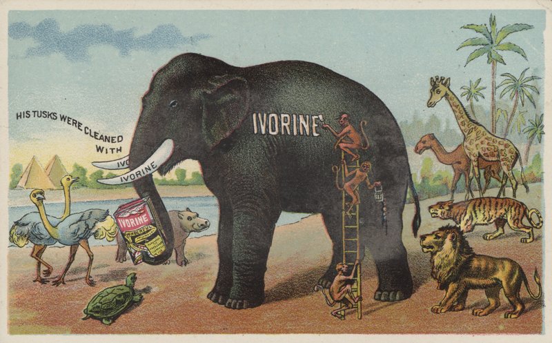 Advertentie voor Ivorine zeep door American School