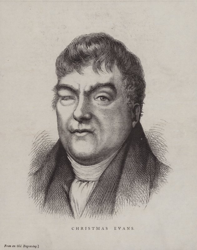 Christmas Evans, Welsh Nonconformistische predikant door English School