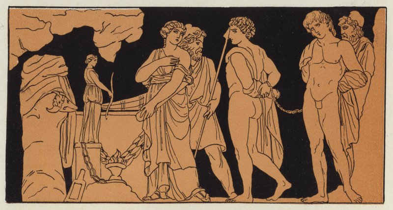 Orestes en Pylades gebracht naar Iphigenia door English School