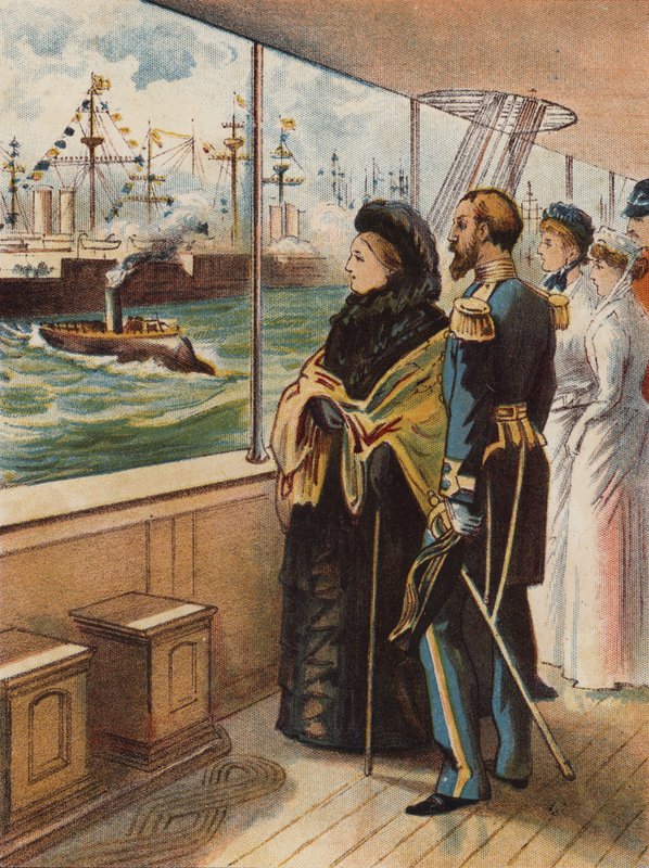 De Jubileum Marine Review bij Spithead, 1897 door English School