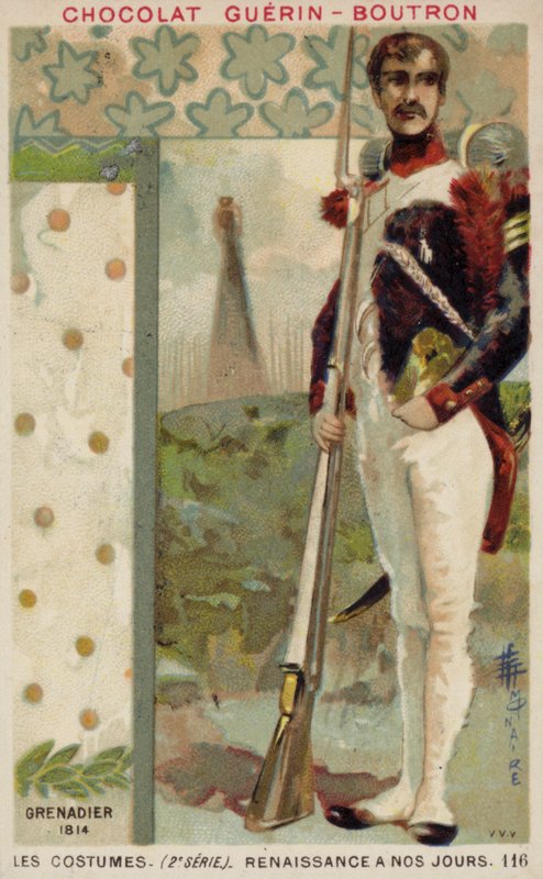 Franse grenadier, 1814 door French School