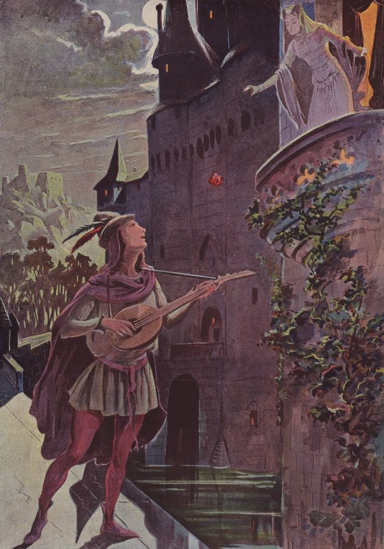 De troubadour door French School