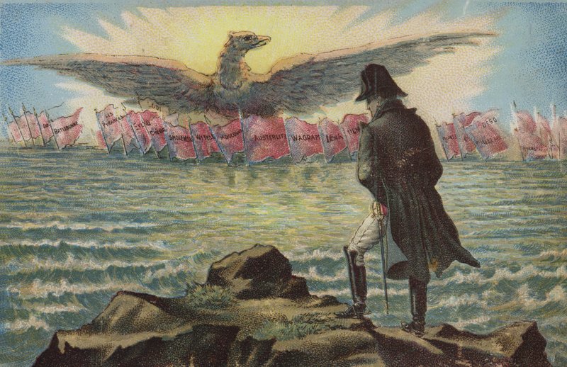Napoleon herinnert zich zijn overwinningen door French School