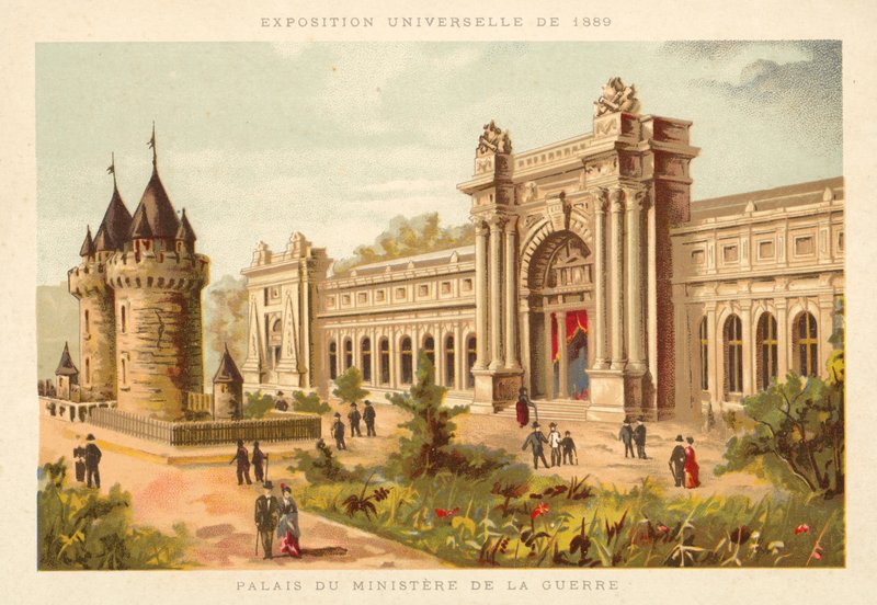 Paleis van het Ministerie van Oorlog, Exposition Universelle 1889, Parijs door French School