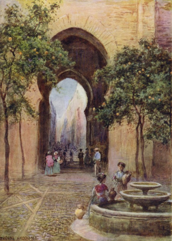 Een poort in Sevilla, Spanje door A. Trevor Haddon