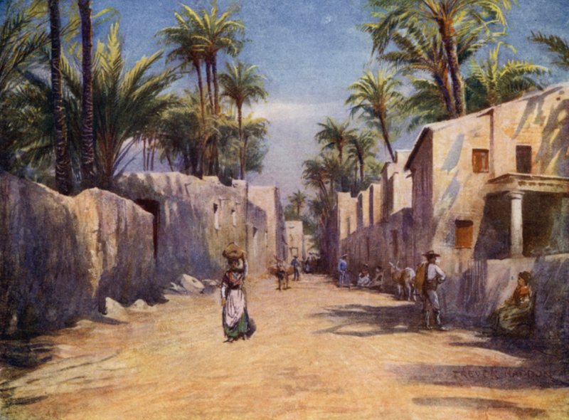 Elche, een straat door A. Trevor Haddon