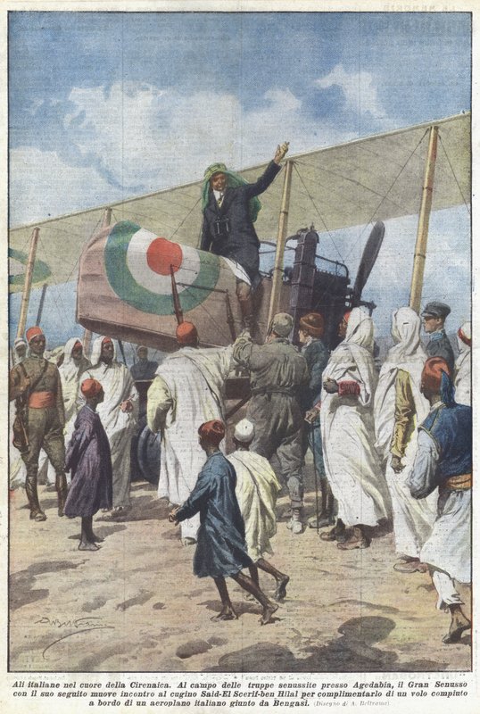 Italiaanse vleugels in het hart van Cyrenaica door Achille Beltrame