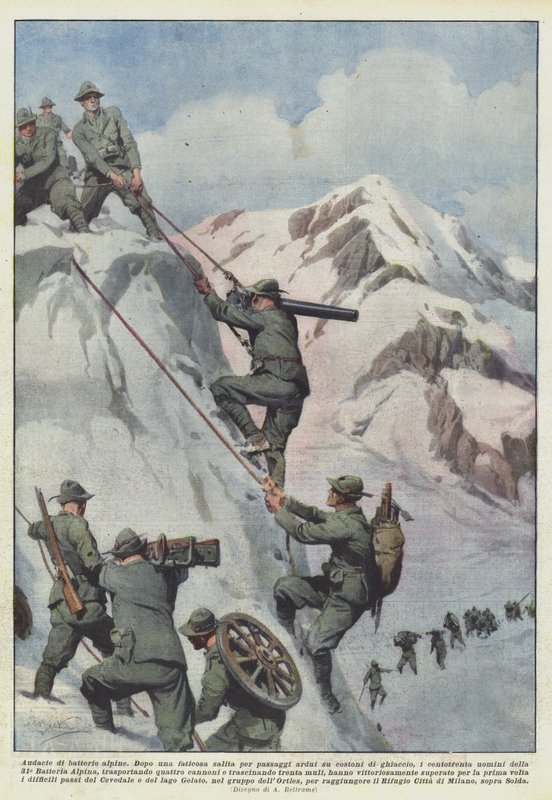 Durf van alpine batterijen door Achille Beltrame