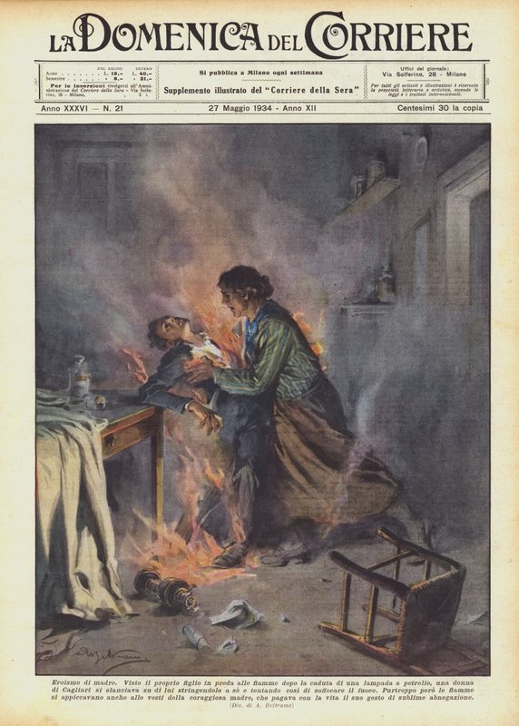 Moederlijk heldendom door Achille Beltrame