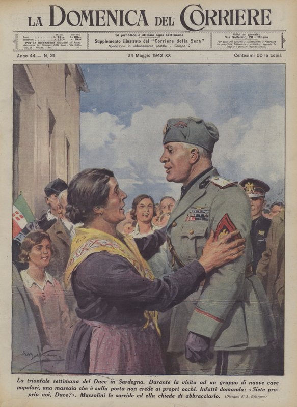 De triomfantelijke week van de Duce in Sardinië door Achille Beltrame