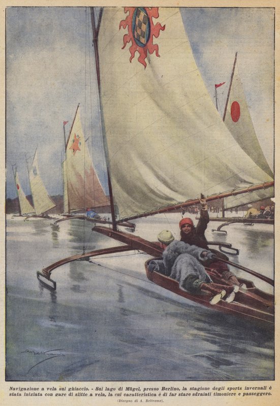 Zeilen op ijs door Achille Beltrame